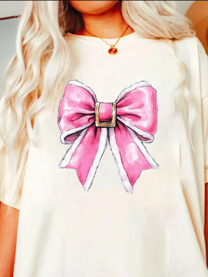 Pink Christmas Coquette bow Png, Christmas santa bow png, Christmas Sublimation Shirt Designs, Christmas png, Christmas design, Santa Claus