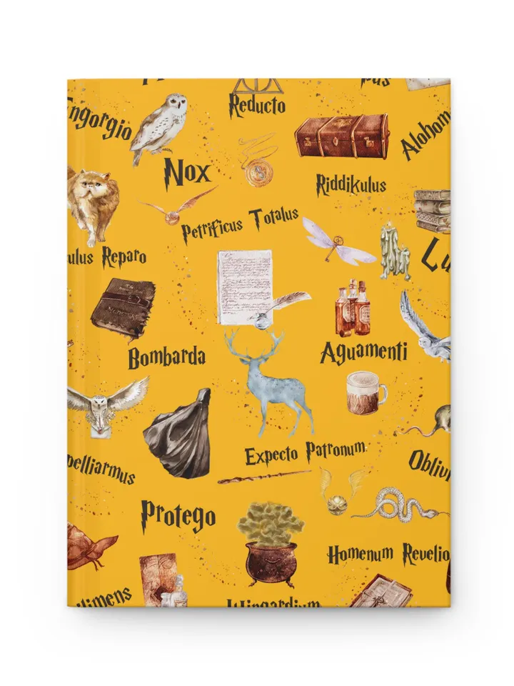 Wizarding World Hardcover Journal, Magic Notebook, Spell Book, Fantasy Diary, Gift, Magic gift Matte Journal