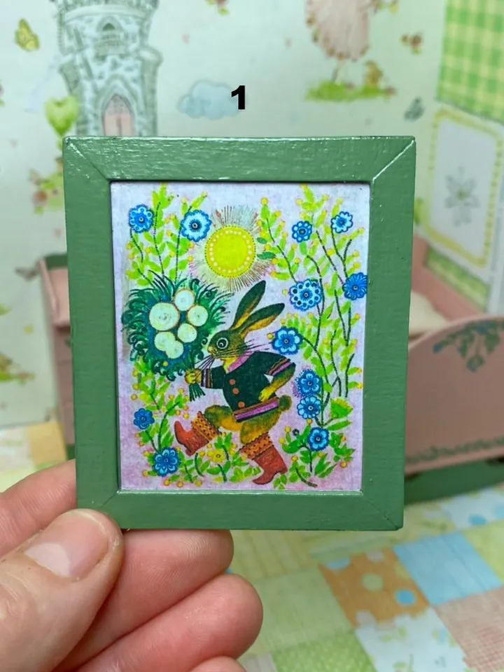 Doll furniture for a children's room. miniature dollhouse. 1:12.