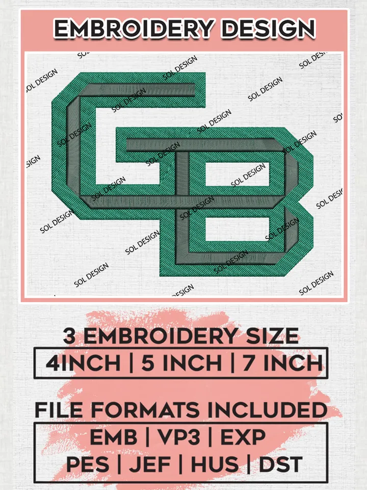 Green Bay Phoenix Logo Machine Embroidery Design, NCAA Green Bay Phoenix Embroidery Design Design files, NCAA Embroidery Designs, NCAA Machine Embroidery Designs, Digital Download