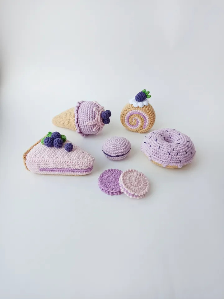 Set of crochet sweets