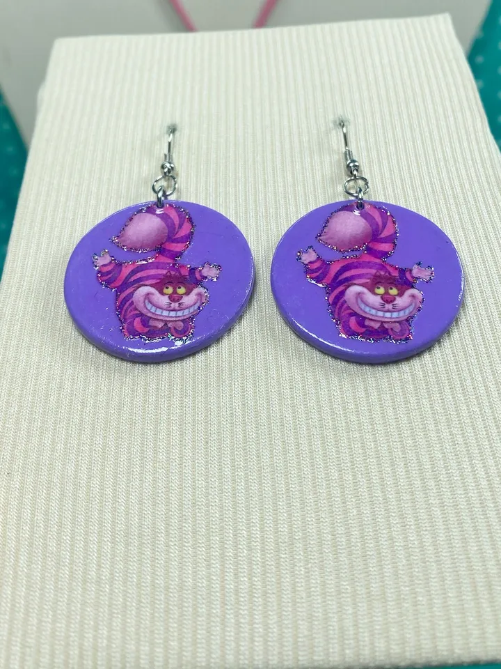 Handmade jewelry set. Cheshire Cat. Bijouterie.