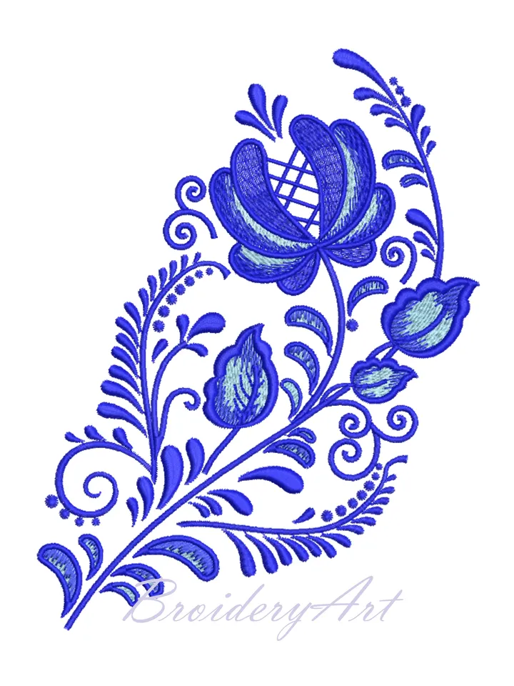 Floral Motif machine embroidery design