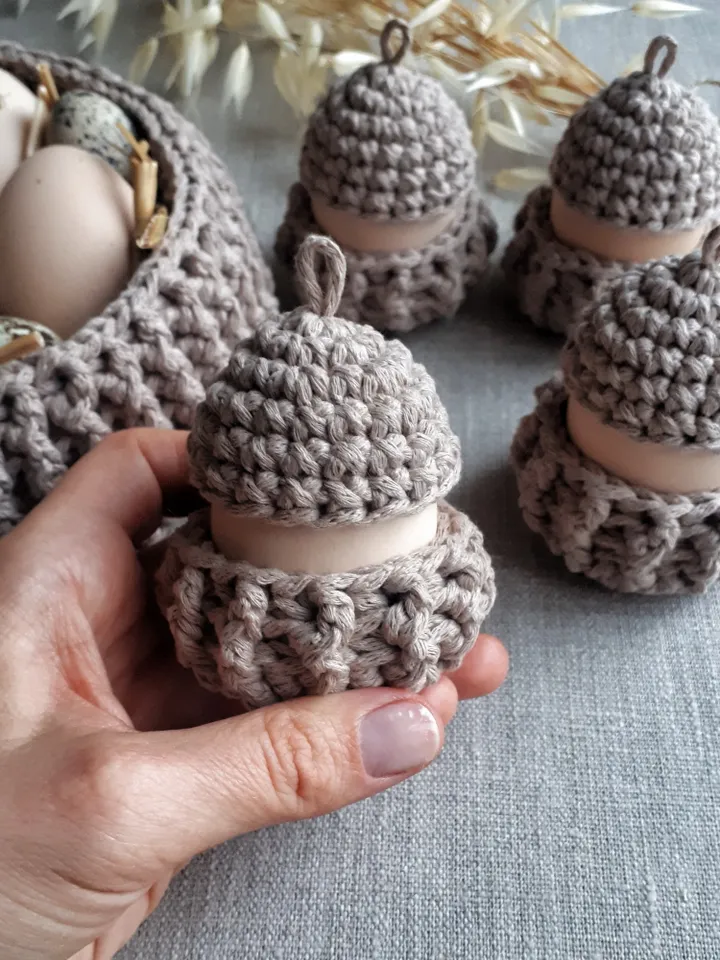 CROCHET PATTERN Crochet basket pattern Easter DIY crochet basket Round kitchen basket Crochet kitchen set pattern Easter egg crochet pattern