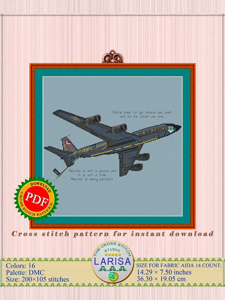 KC-135 Cross Stitch Pattern | KC-135 Stratotanker