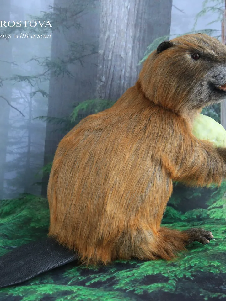 Beaver Boris realistic plush toy