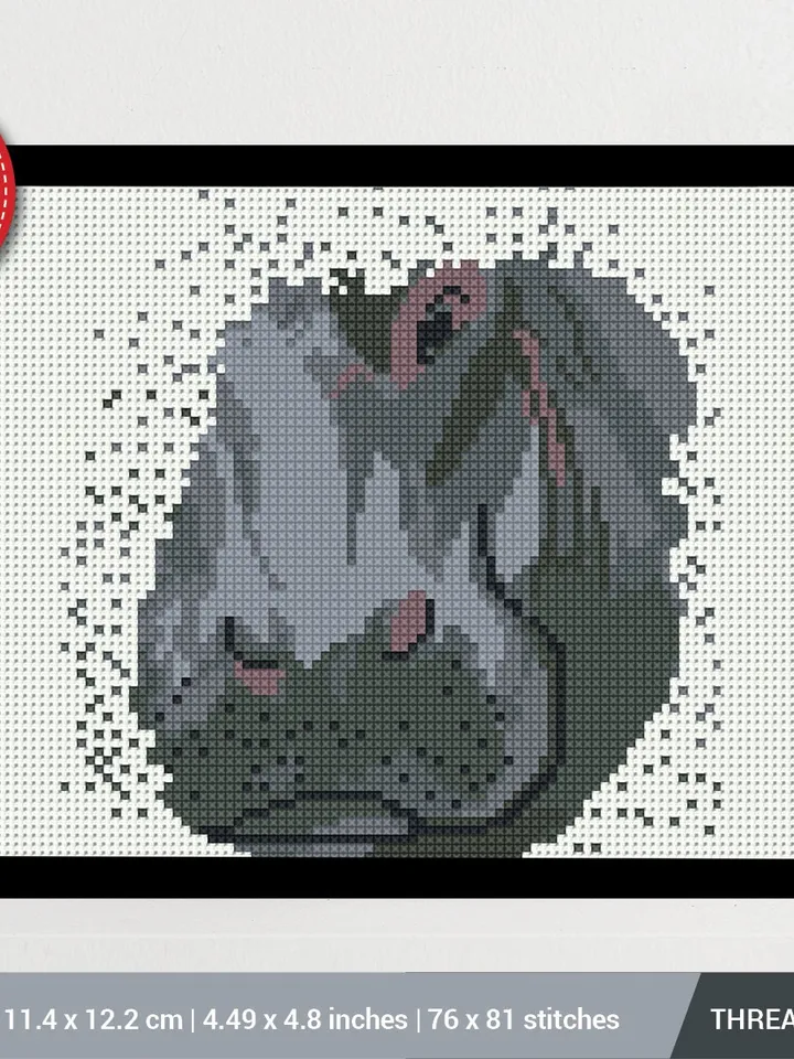 Hippo Cross stitch pattern | Embroidery Pattern | Instant Download | Embroidery Designs