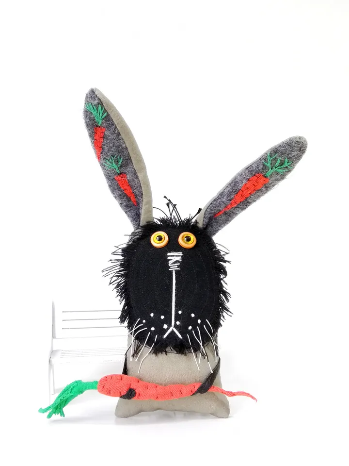 Unique Handmade Textile Art Bunnies - Charming One-of-a-Kind Creations. Handcrafted Interior Toys. Shop Our Collection of Eerie and Whimsical Dolls. FREE SHIPPING!