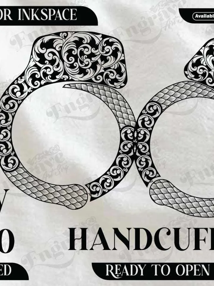 HANDCUFF Scrolling & Pratten Design,lasercut,laserengraving,fiberlaser,engravingfiles