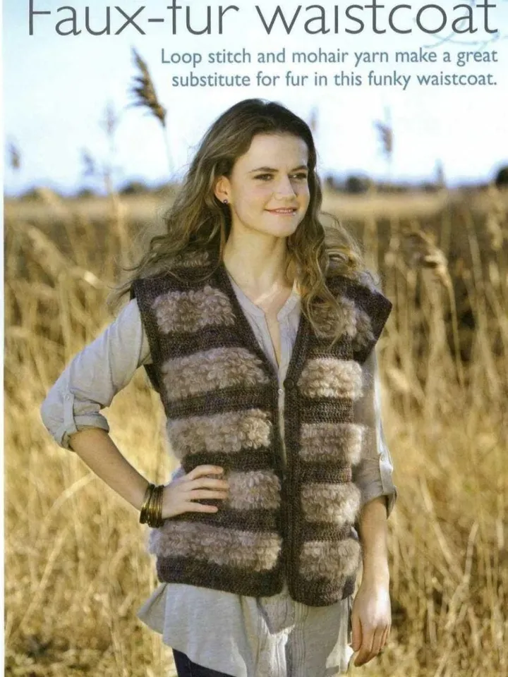 Vest pattern, moheir vest pattern, crochet pattern waistcoat, women waistcoat vest pdf