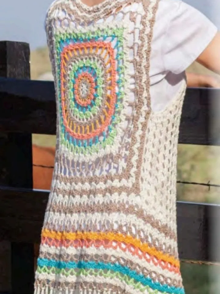 Crochet vest pattern, summer vest crochet, granny square vest pdf instant download
