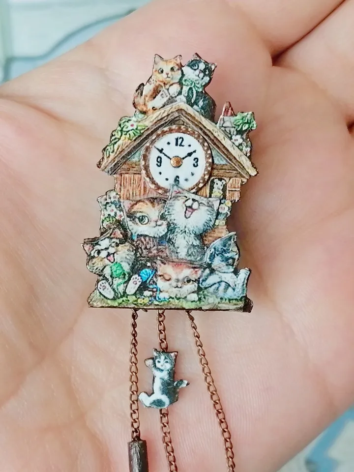 Tutorial. Dollhouse clock. Two sizes. 1:12 .1:6.