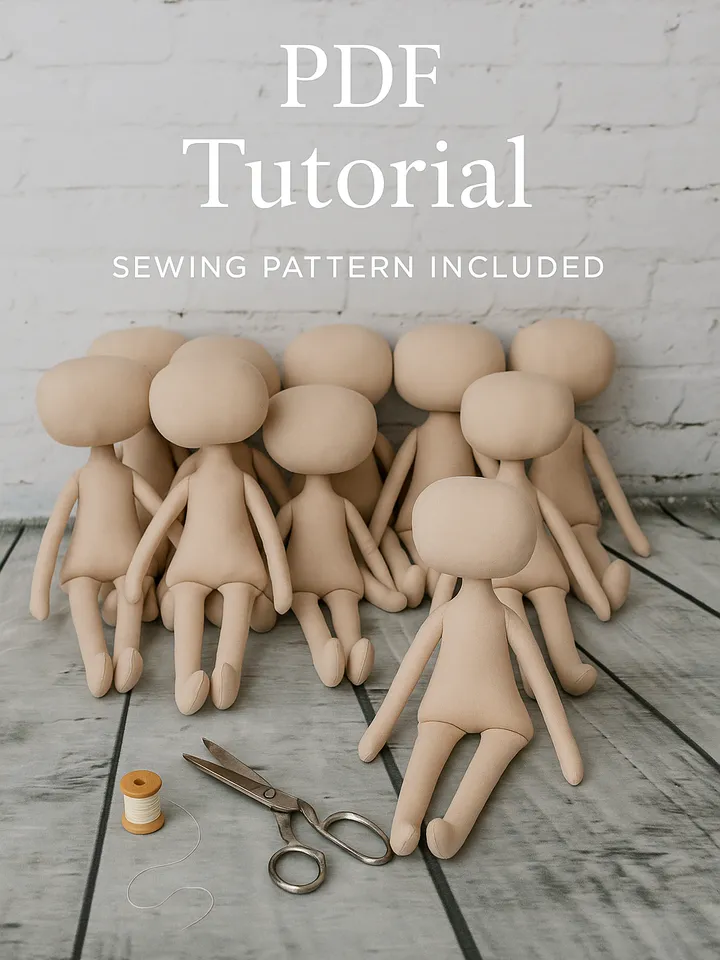 13-Inch Doll Body Pattern – PDF Sewing Pattern + Step-by-Step Tutorial