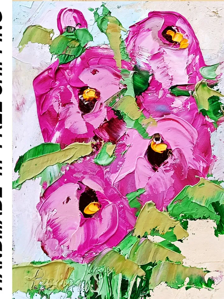 Peonies painting Flowers original oil painting Small Original art Peony wall art Pink peonies artwork Floral New home gifts 7x5 in
