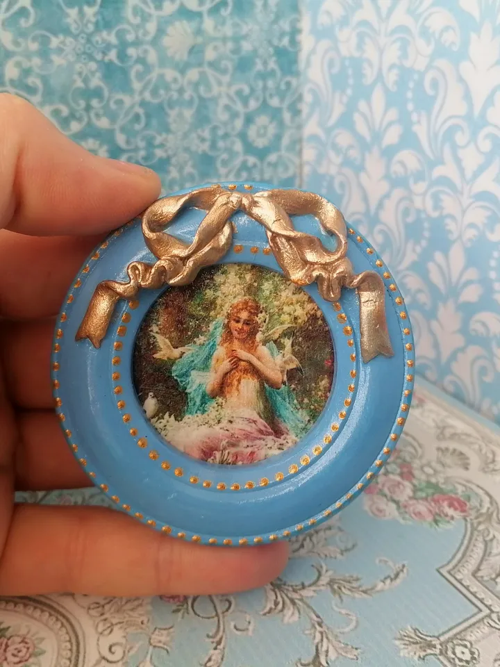 Paintings for a dollhouse. 1:12. Handmade. Paintings in miniature. Vintage paintings.
