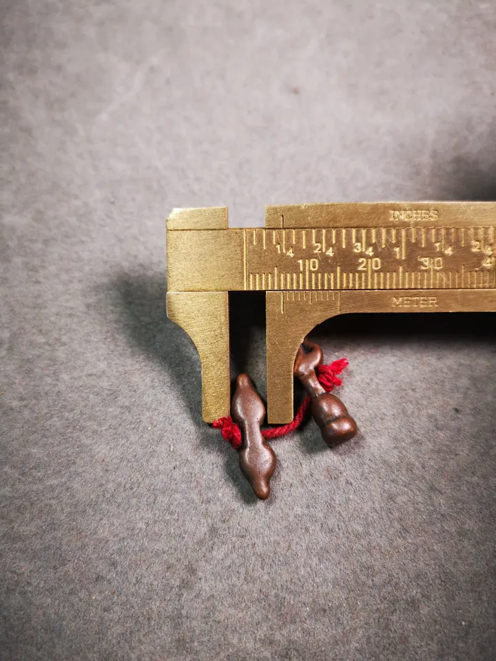 Gandhanra Handmade Tibetan Amulet Pendant,Mini Vajra and Dorje Bell, Mala Marker Bead Accessories, Made of Red Copper