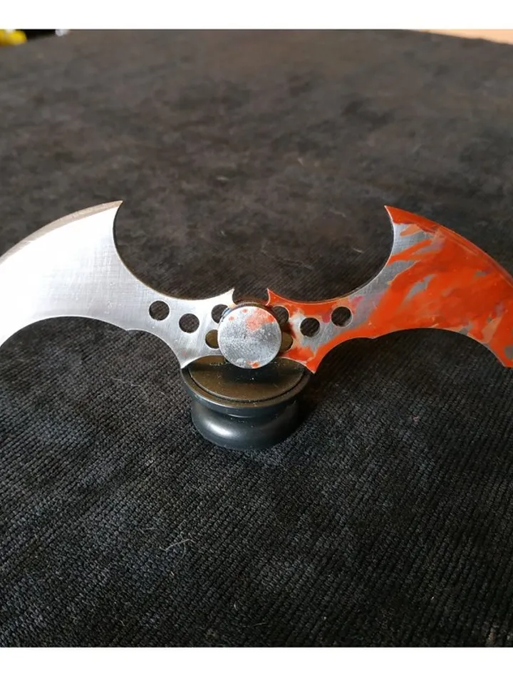 Batman cosplay - Batarang - polished steel with bruises - made of steel - made t