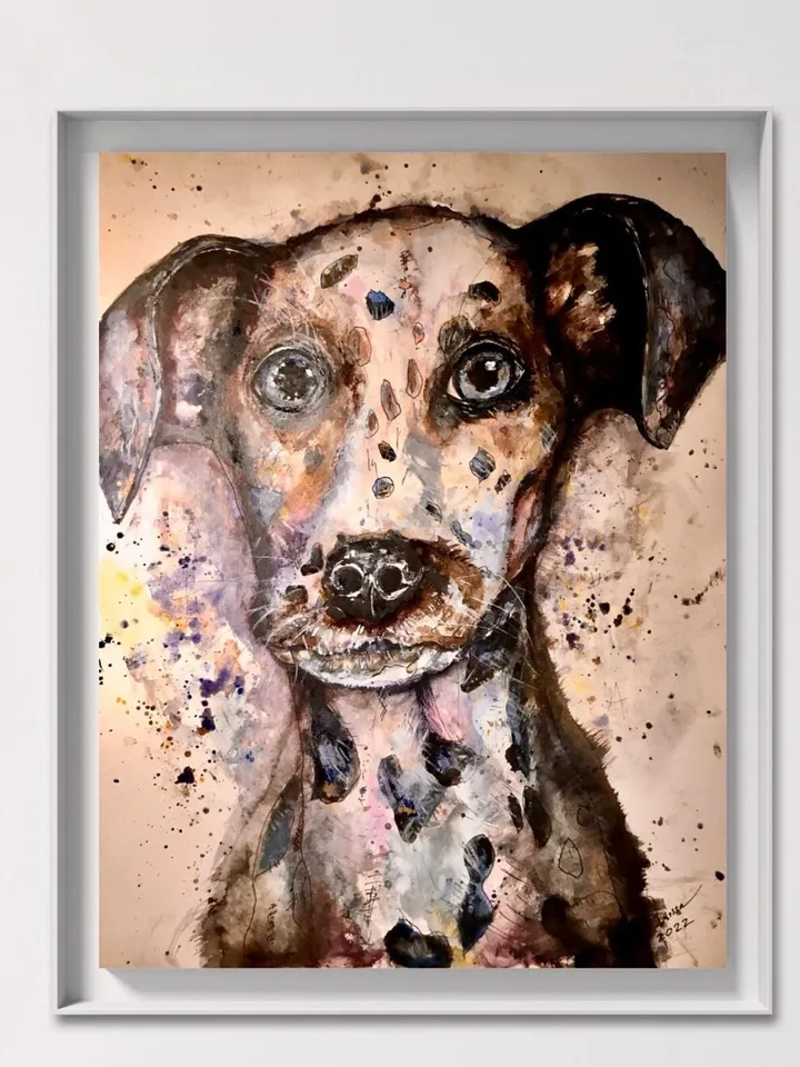 Dalmatiner Tough iPhone case made from my own watercolour mix media painting,unique gifts,dogs iphone cases.