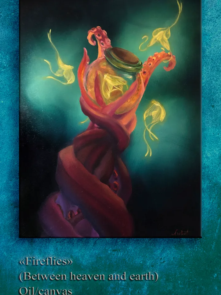 Butterflies painting Octopus artwork