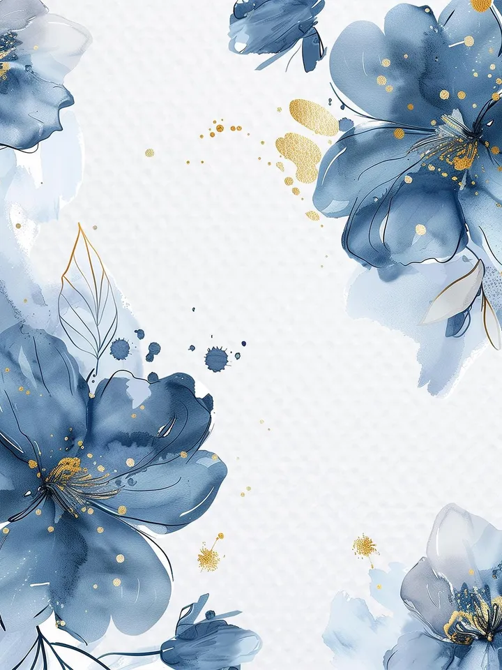 18 Abstract Blue Flowers PNG Bundle, Alcohol Ink Flowers Print Printable Watercolor clipart for sublimation, digital crafting, junk journals