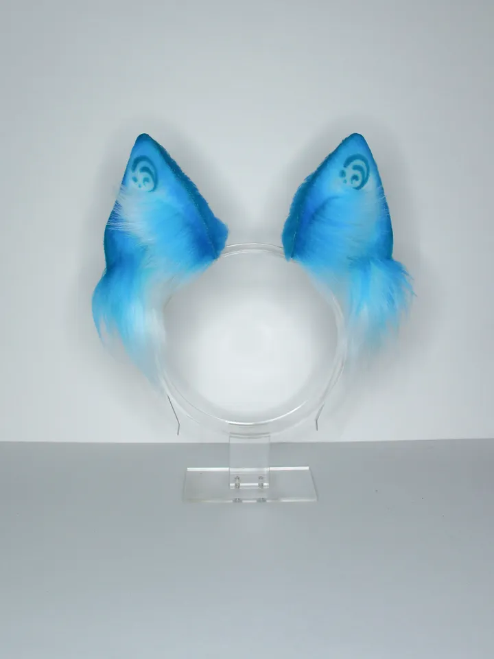Hydro Genshin Impact faux fur cat ears on headband