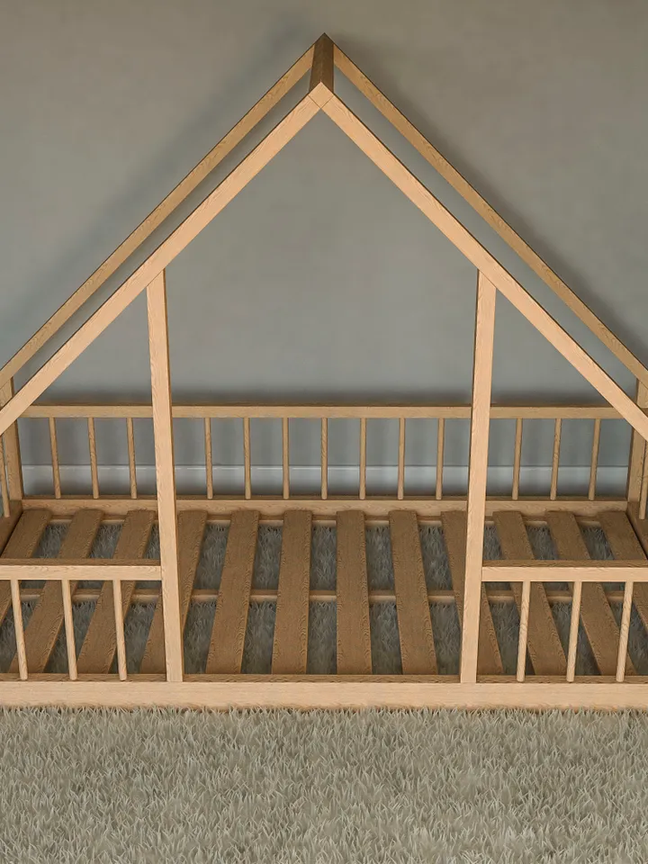 Montessori Floor House Bed Plan, Twin Size, PDF, DIY