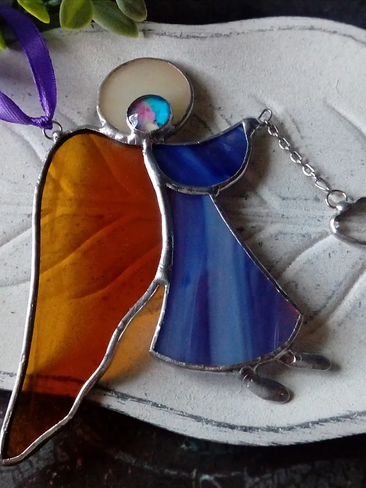 Christmas decorations, Angel suncatcher, Christmas tree toy, Hygge christmas, Handmade angels