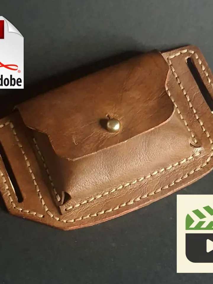 Leather Pattern Bundle | Digital Download - Belt Wallet, Card Holder & Key Sheath PDF Templates | DIY Leathercraft easy simple pdf
