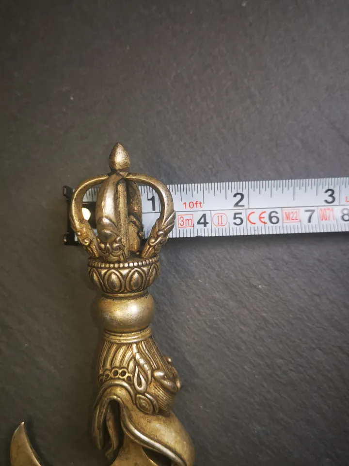 Kartika Knife of the Dakinis - Gandhanra Antique Tibetan Ritual Hook - Tantric Buddhist dharma instruments,30 Yearl Old