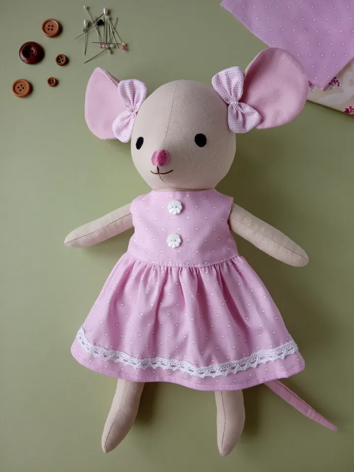 Mouse Doll Sewing Pattern (With Clothes)