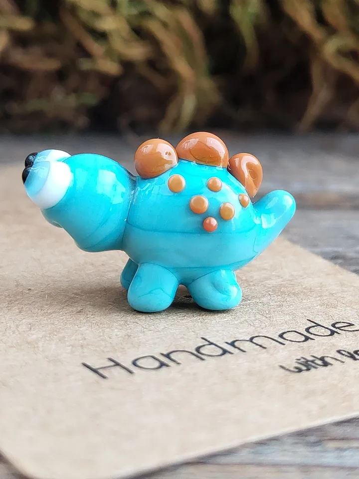 DINOSAUR ORNAMENTS Dinosaur figurine Glass dinosaur decor Miniature Dinosaur gift Dino figurine Glass figurines Tiny glass animals Terrarium