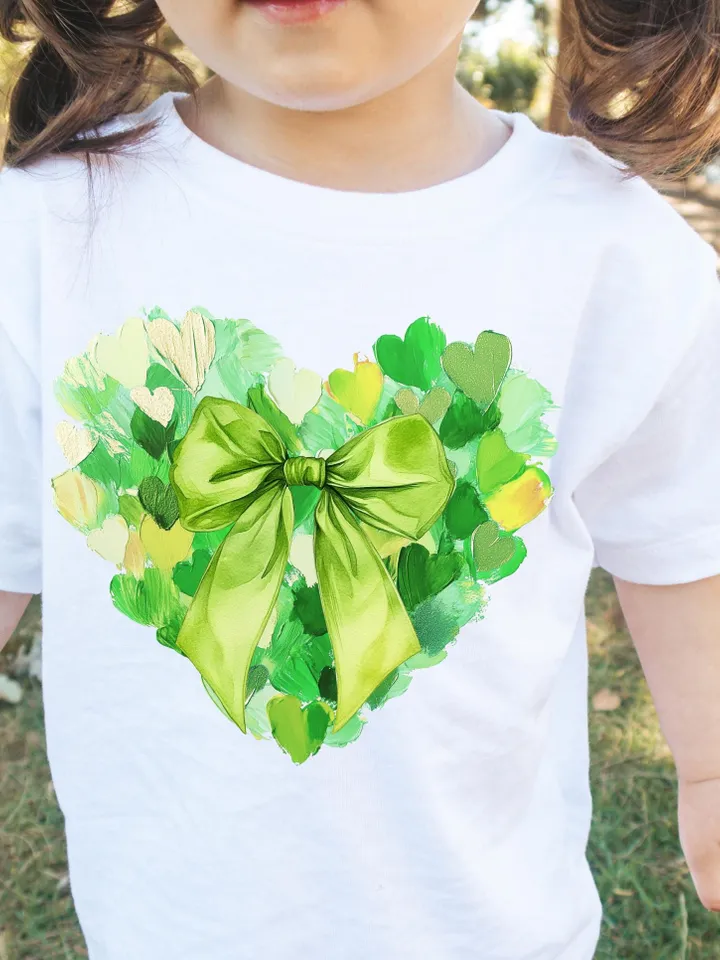 St. Patrick’s Day Heart Brushstroke png, 4 leaf clover png, St Patrick's Day png, Irish png, Shamrock png designs, Coquette st patrick Png