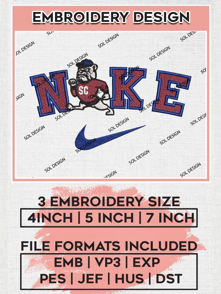 Ni.kee South Carolina State Bulldogs Team Logo embroidery designs, NCAA South Carolina State Bulldogs Logo Machine embroidery designs, NCAA Team Logo embroidery designs, NCAA Game Day Machine embroidery designs, Digital Download