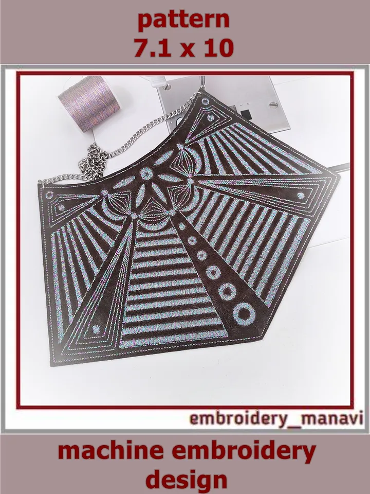 Geometric Pattern machine embroidery design by Embroidery Manavi 05