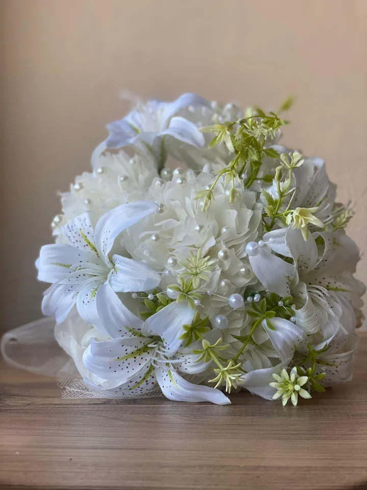dried flower crown , bridal bouquet , groom pocket flower (3 pieces)