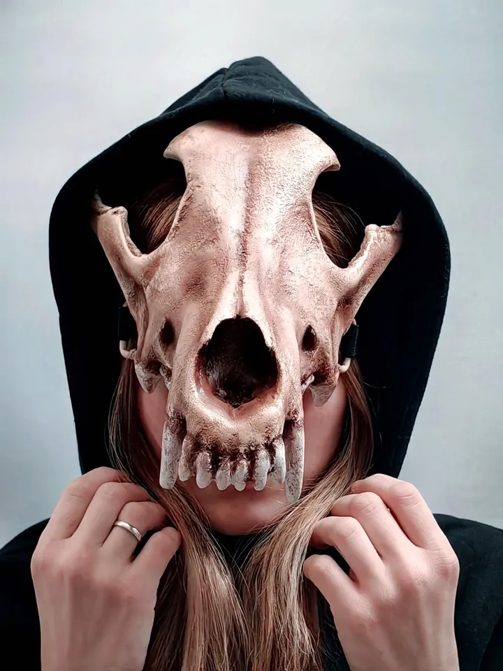 Wolf head mask, Realistic Skull Mask, wolf mask, resin skull mask, tribal headpiece, Headpiece skull, ritual mask, pagan headdress