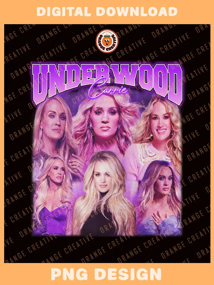 90s Car.rie Underwood Retro Bootleg T-shirt PNG, 90s Bootleg Template, Graphic Car.rie Underwood PNG Files, Custom Bootleg Music Tee, Digital Download