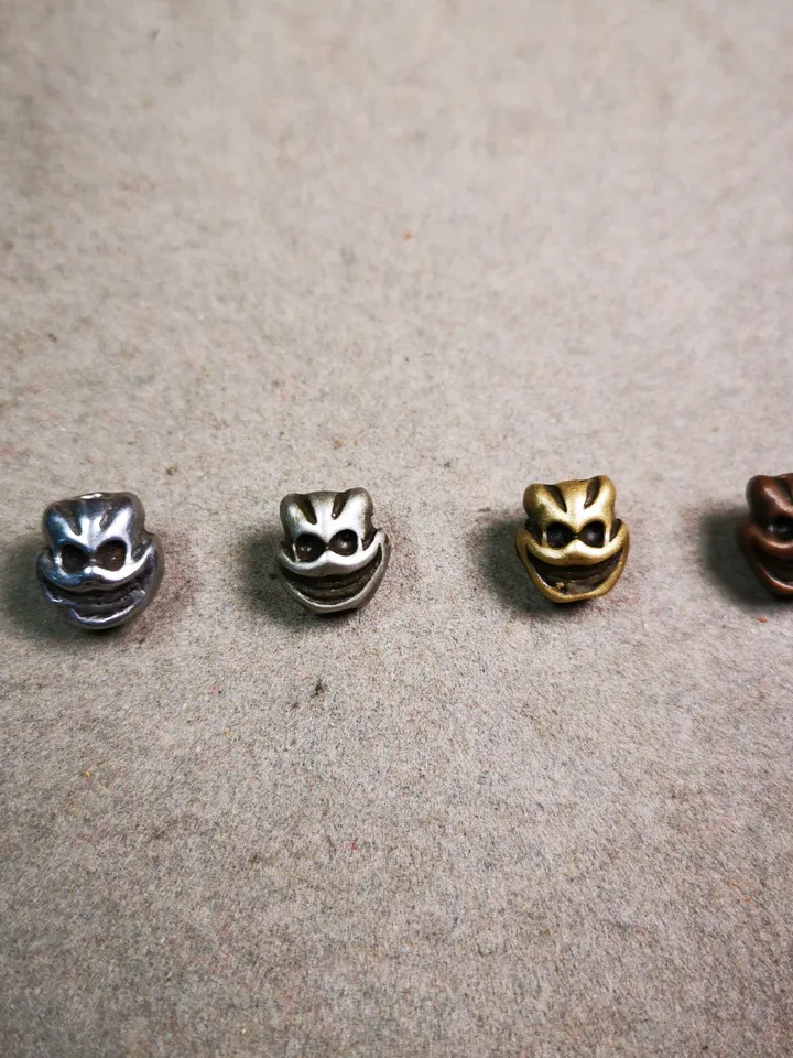 Gandhanra Handmade Tibetan Pendant Bead,Spacer Beads for Mala,Skull Citipati Bead for Prayer Beads,Jewelry Accessories