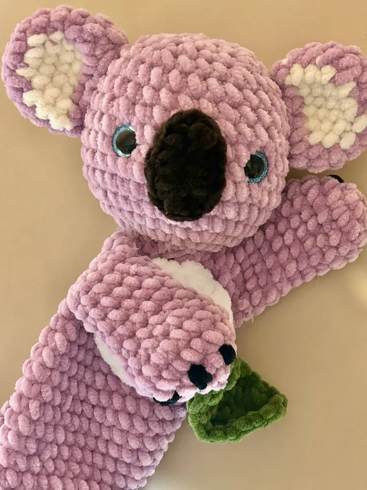 Crochet koala snuggler pattern Amigurumi koala lovey pattern Crochet koala cuddle toy tutorial
