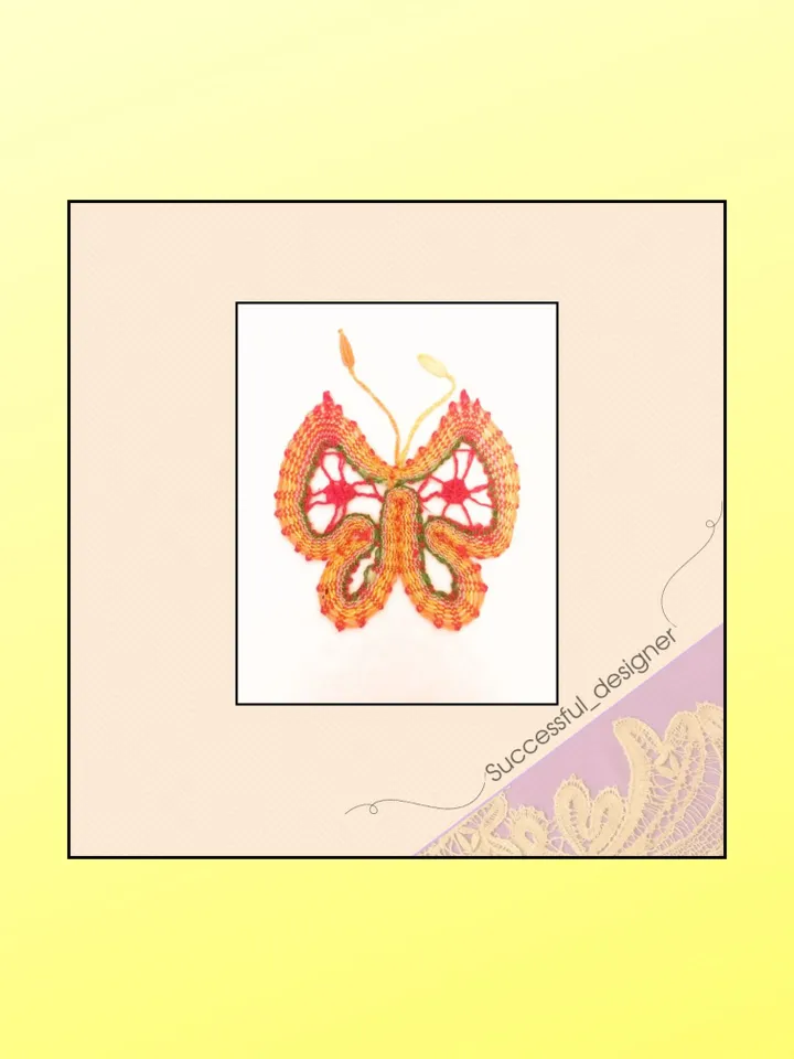 Digital Butterfly Lace Bobbins. Pattern Free.