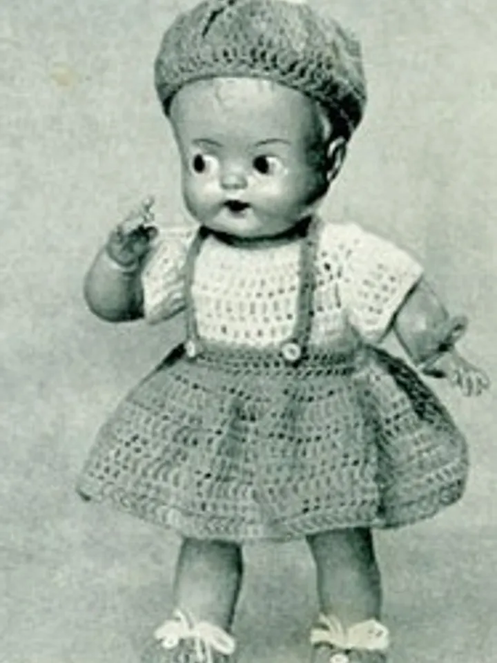 Vintage Crochet Pattern Costume for Doll Jenny & Jimmy Doll Pattern Digital Download PDF