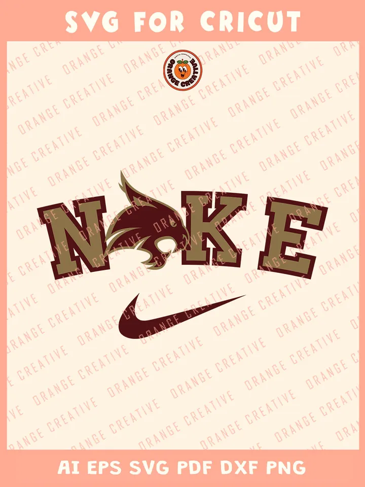 Ni.kee Texas State Bobcats Svg, NCAA College Football Team Svg, NCAA Texas State  Team SVG for cricut, NCAA Team Shirt For Fan, Svg Files for Cricut, Png, Dxf, Digital Download