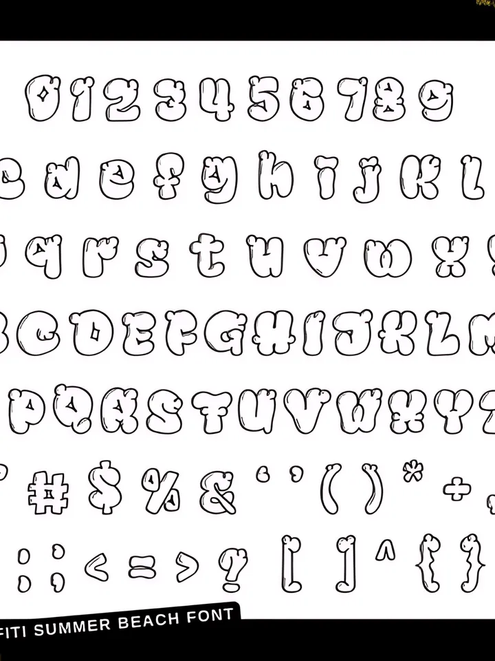Graffiti Summer Beach Font