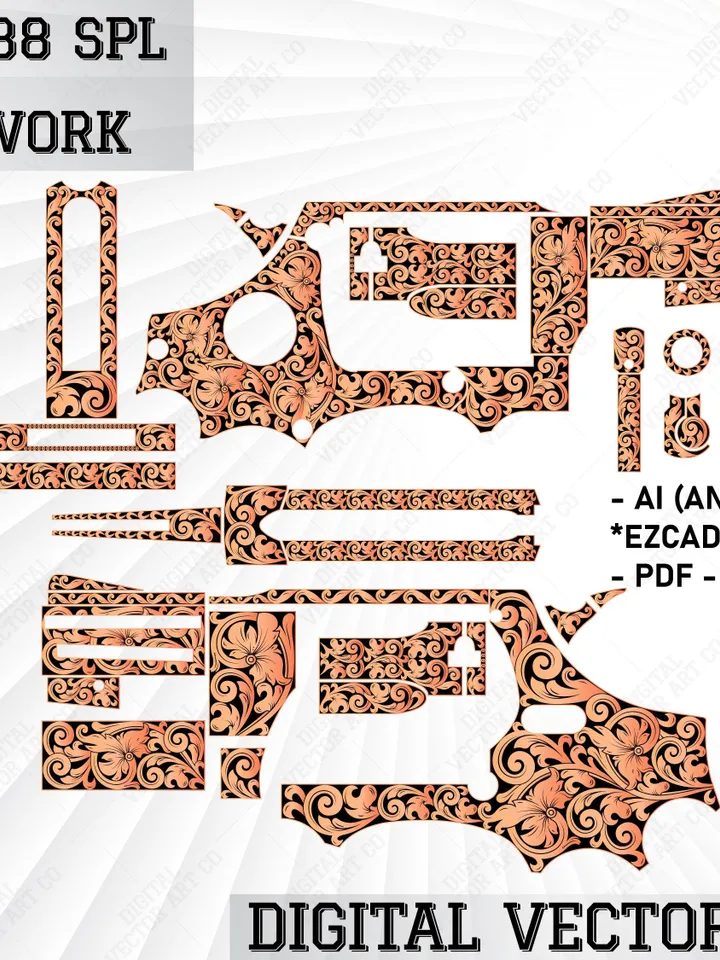 Scorpio-Inspired Ornamental Scroll Art – Vintage Western Engraving Design for Laser Cutting, Metal Engraving Decor Svg/Png/Dxf/Ai