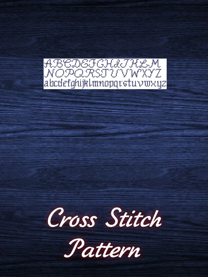 Vintage Cross Stitch Pattern Alphabet Counted Digital Download PDF