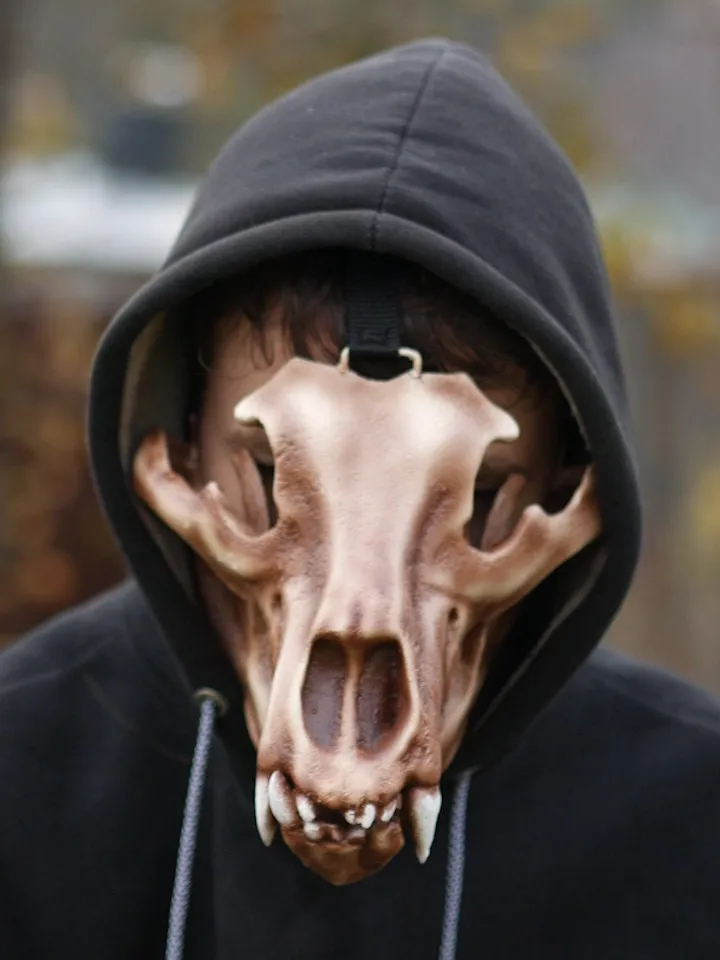 Bear Skull Mask, Realistic face Mask, Horror Mask, Animal Skull Mask, resin skull mask, realistic bear mask, burning man mask, shamanic mask