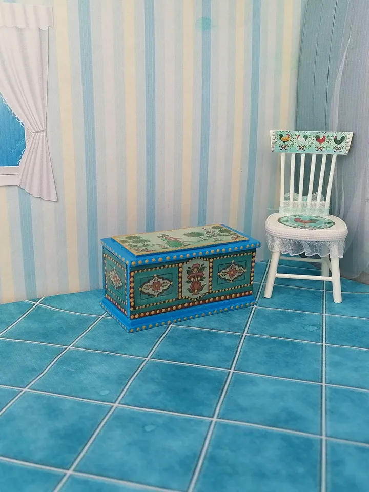 Doll box. Miniature. 1:12.