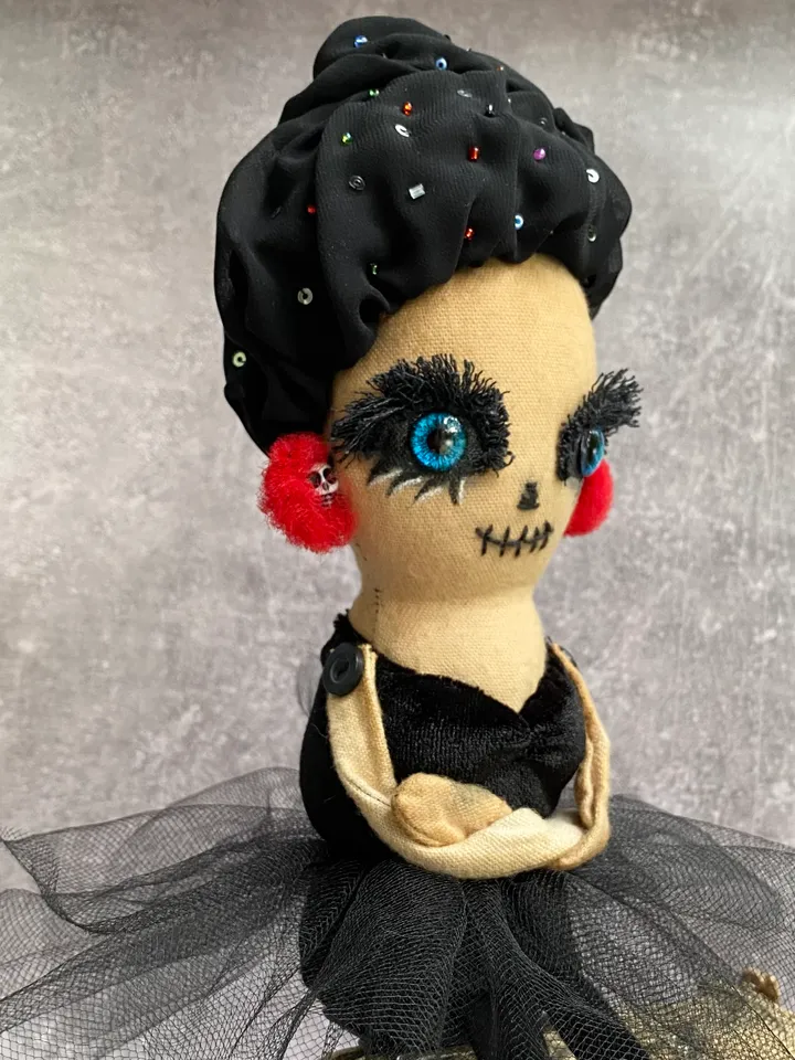 Scary doll for macabre decor . Weird gifts . Cute creepy doll . Halloween doll .