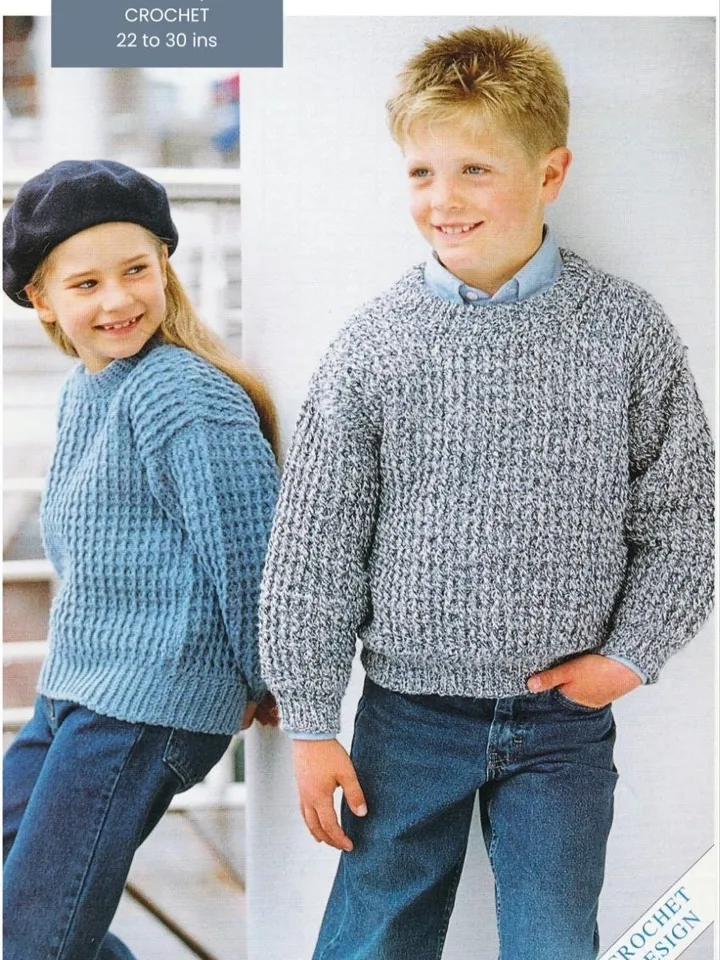 Kid’s sweater, easy kids sweater pdf, crochet pattern sweater, boys sweater, girl sweaters pdf instant download