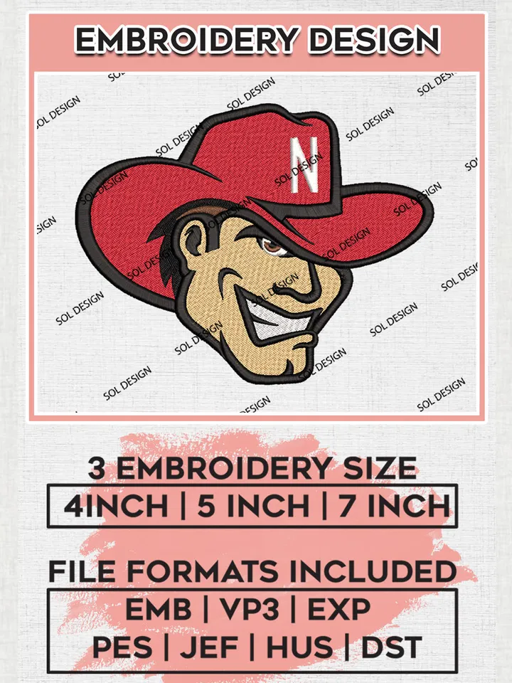 Nebraska Cornhuskers Embroidery Designs, NCAA Logo Machine Embroidery Files, NCAA Nebraska Cornhuskers Logo, NCAA Embroidery Designs, Machine Embroidery Designs, Digital Download